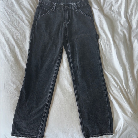 Brandy Melville Black Women's Straight Leg Jeans - Picture 5 of 5